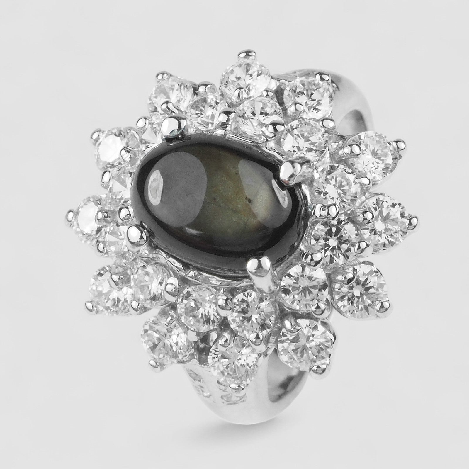 BLACK STAR SAPPHIRE 925 STERLING SILVER RING
