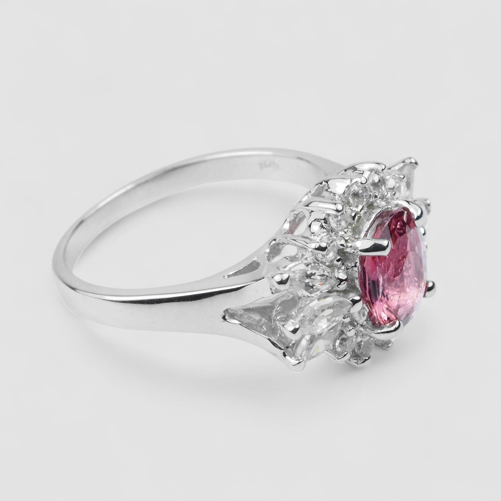 Pink Tourmaline 925 Sterling Silver Ring
