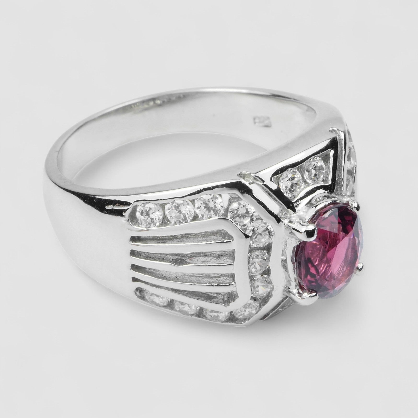 Barbie Pink Tourmaline 925 Sterling Silver Ring