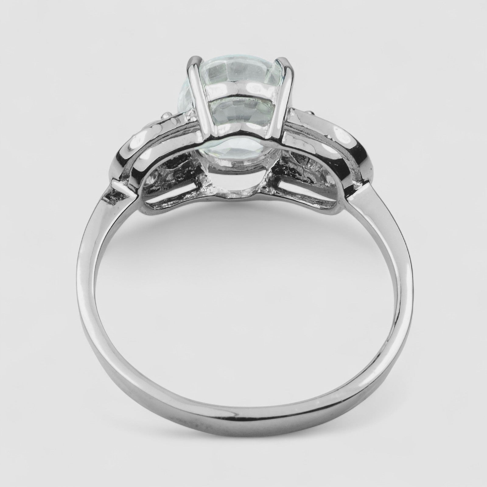 Brilliant White Zircon 925 Sterling Silver Ring