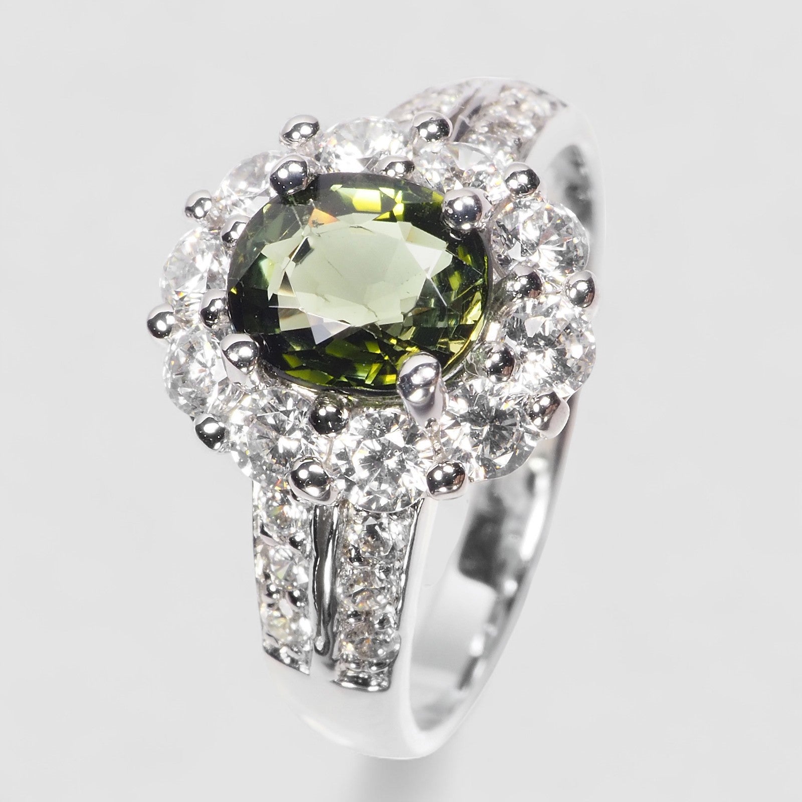 Green Tourmaline 925 Sterling Silver Ring
