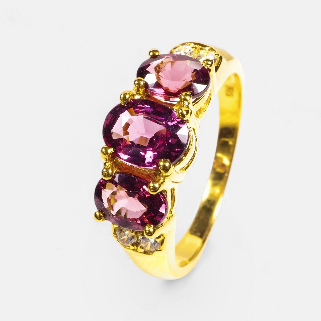 Pink Rhodolite Garnet 925 Sterling Silver Ring