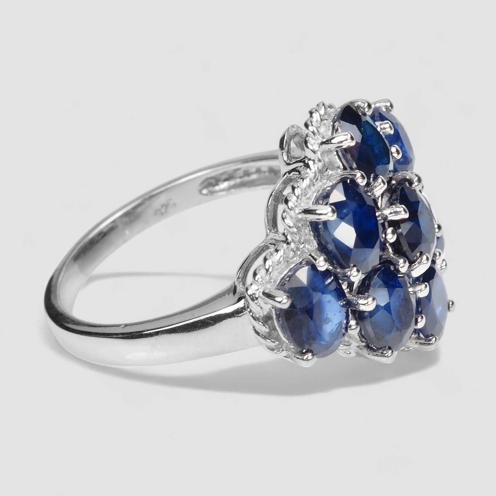 Blue Sapphire White Gold Ring