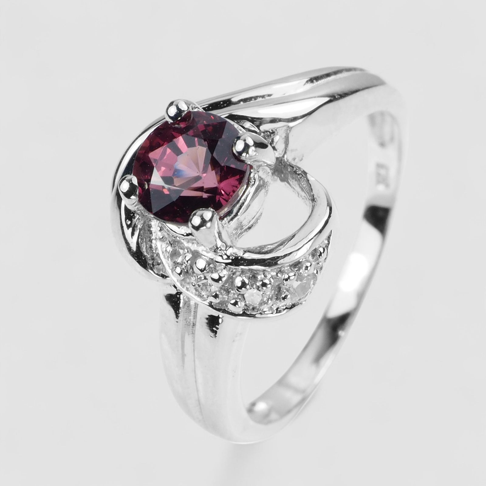 Handmade Ring Purple Rhodolite Garnet