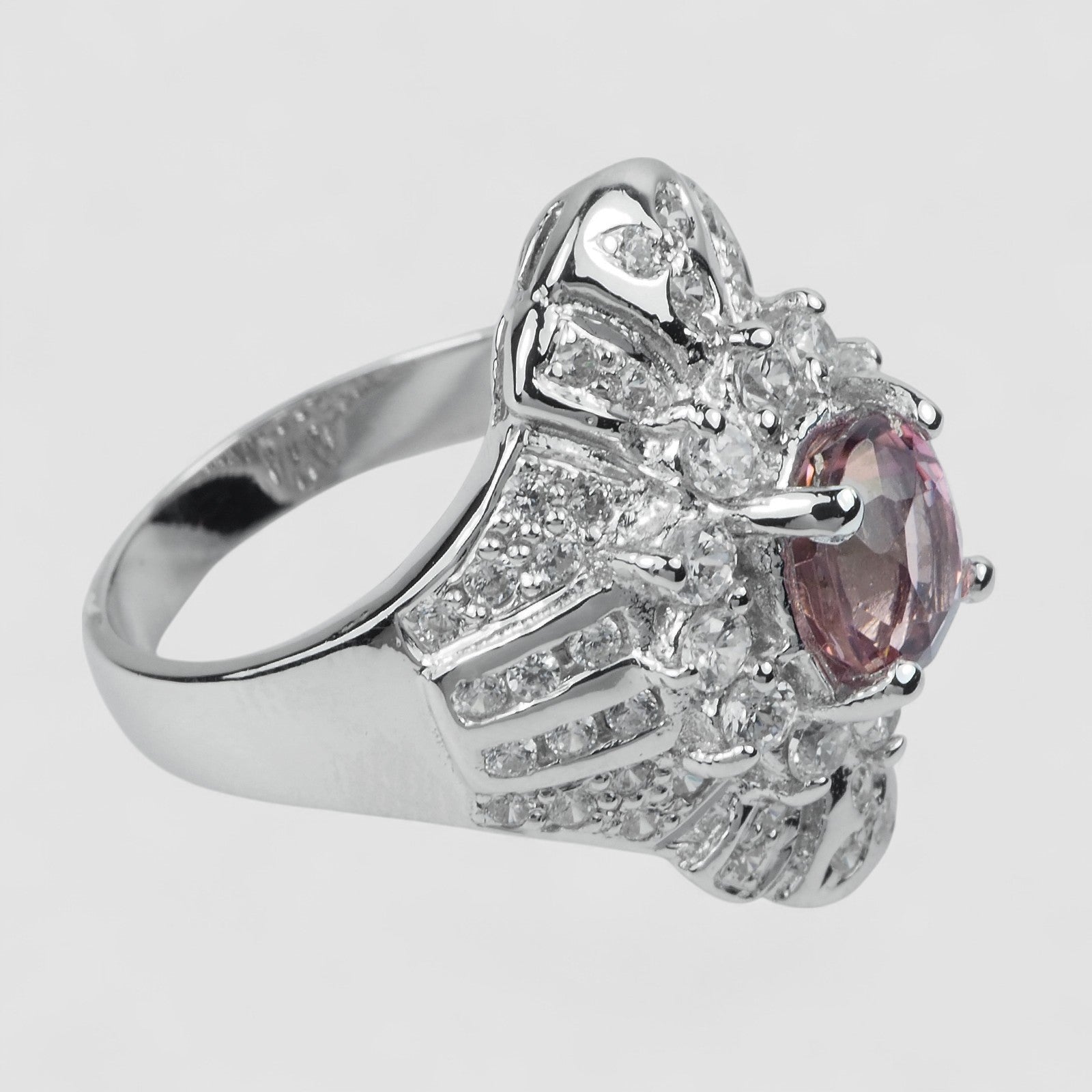 Pink Tourmaline 925 Sterling Silver Ring