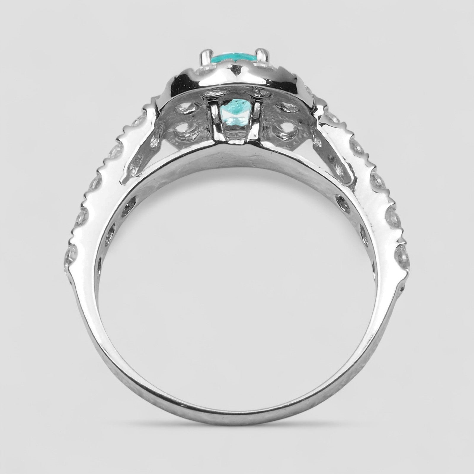 Neon Blue Apatite 925 Sterling Silver Ring