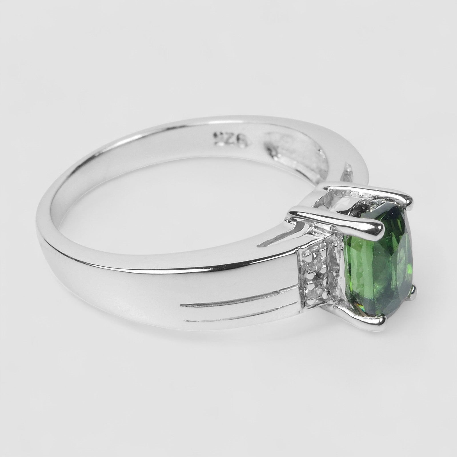 Chrome Green Tourmaline 925 Sterling Silver Ring