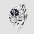 Grey Spinel 925 Sterling Silver Ring