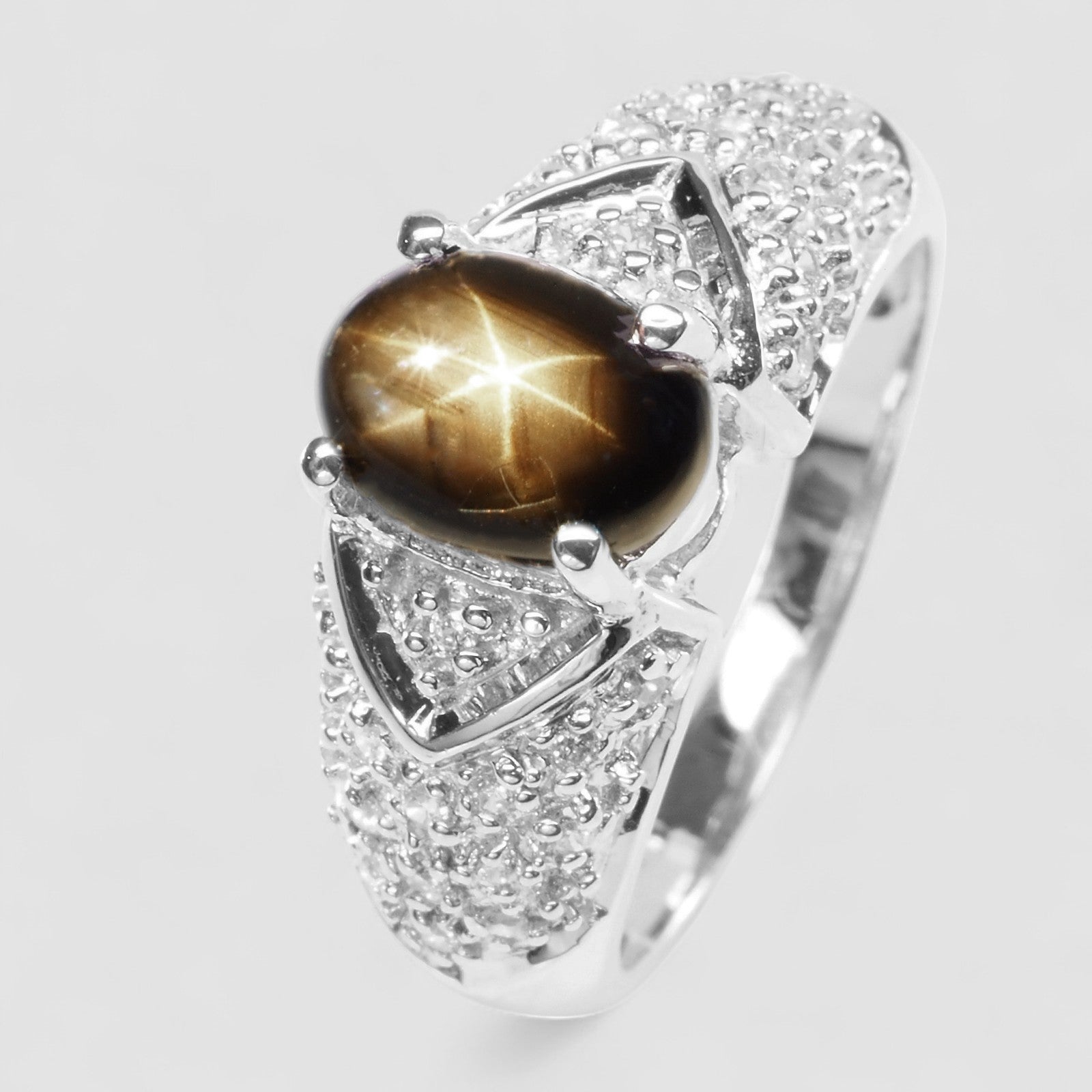 Black Star Sapphire 925 Sterling Silver Ring