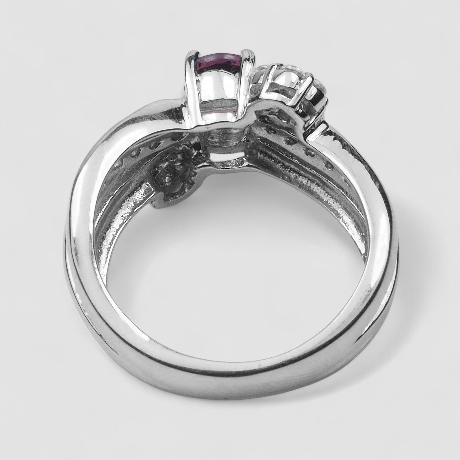 Wine Pink Rhodolite Garnet 925 Sterling Silver Ring