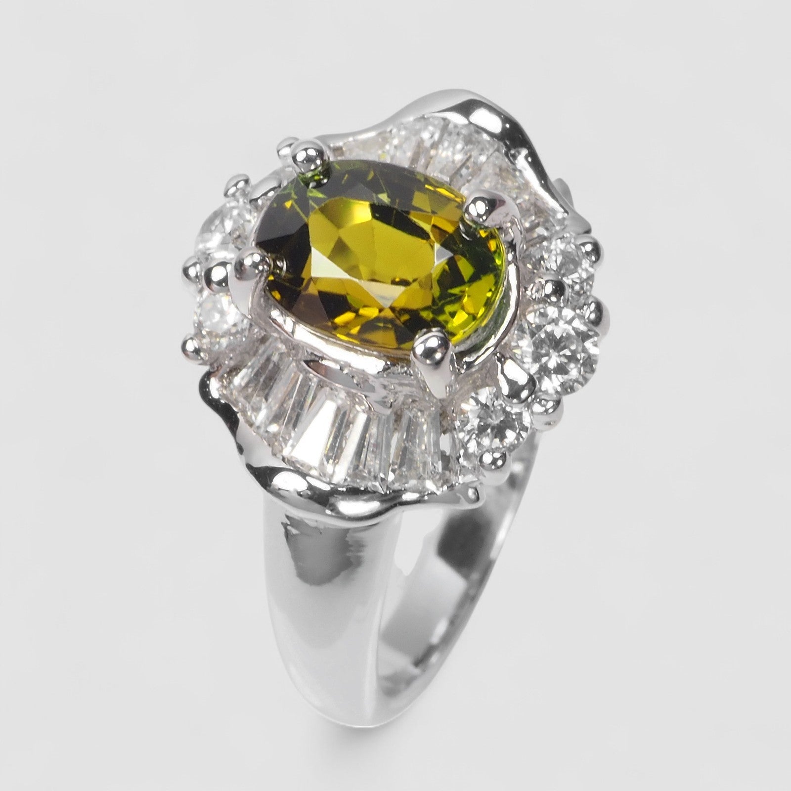 Green Tourmaline 925 Sterling Silver Ring