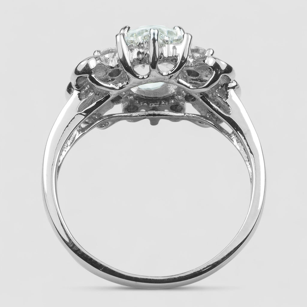 WHITE ZIRCON HANDMADE FINISH FINE RING