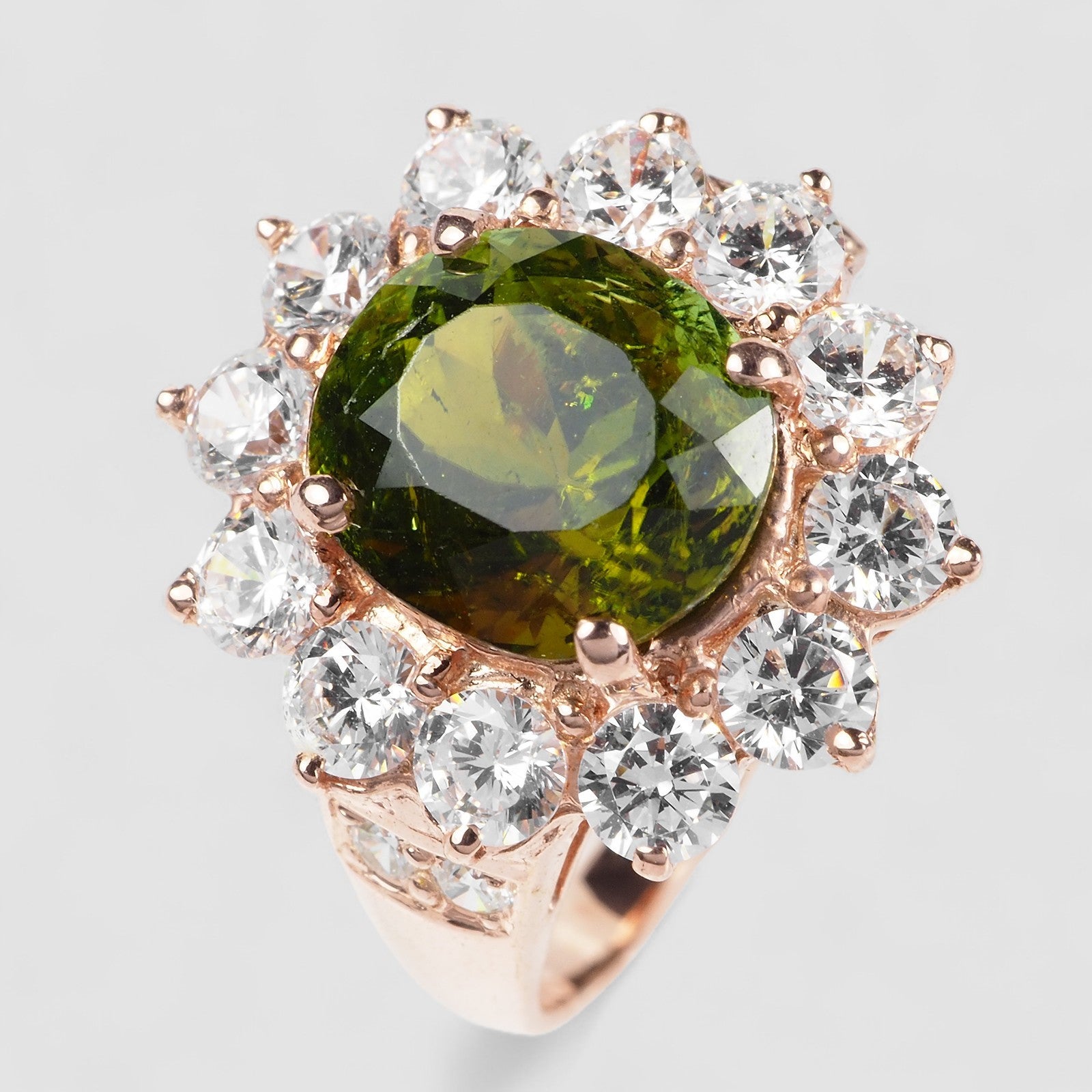 GREEN TOURMALINE 925 STERLING SILVER HANDMADE RING