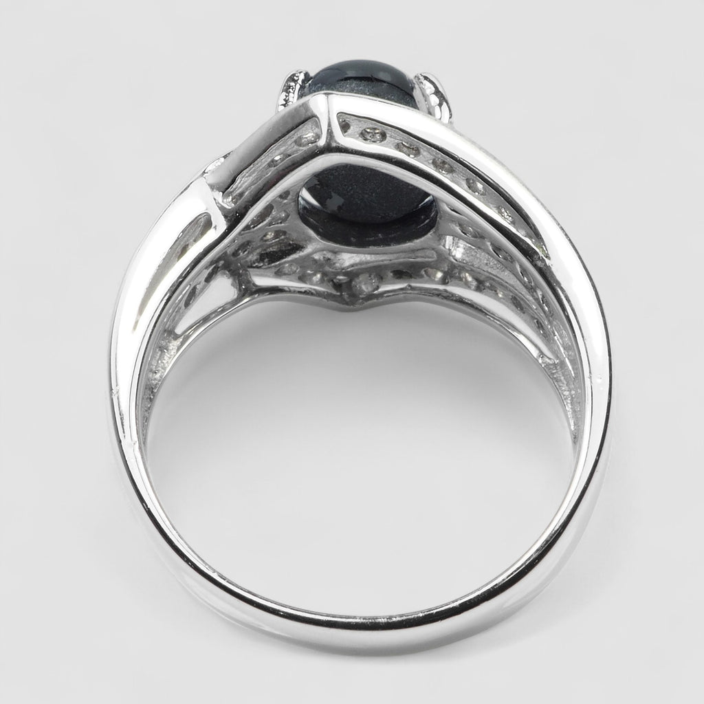 THAILAND BLACK STAR SAPPHIRE 925 STERLING SILVER RING