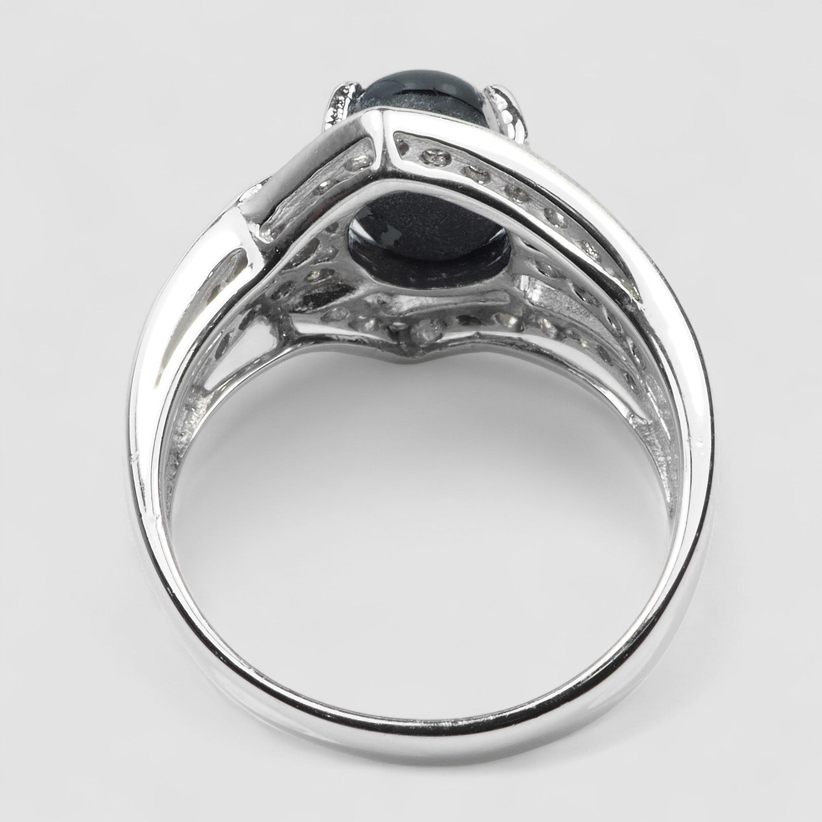 THAILAND BLACK STAR SAPPHIRE 925 STERLING SILVER RING