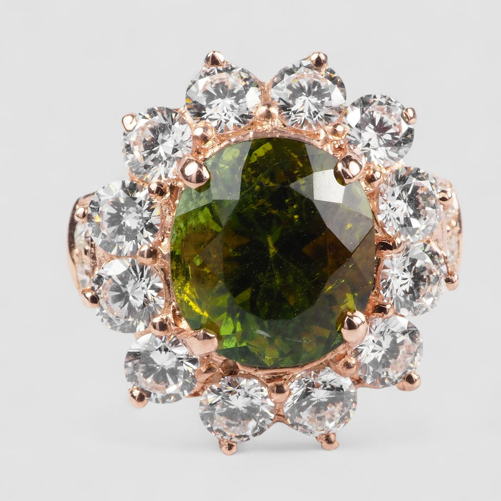 GREEN TOURMALINE 925 STERLING SILVER HANDMADE RING