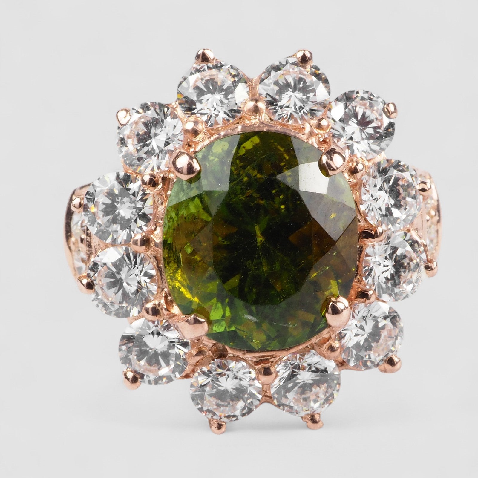 GREEN TOURMALINE 925 STERLING SILVER HANDMADE RING