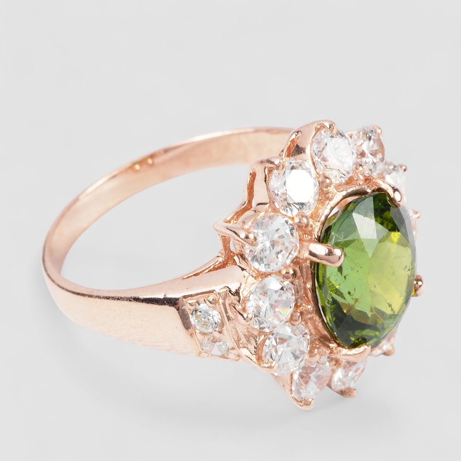 GREEN TOURMALINE 925 STERLING SILVER HANDMADE RING