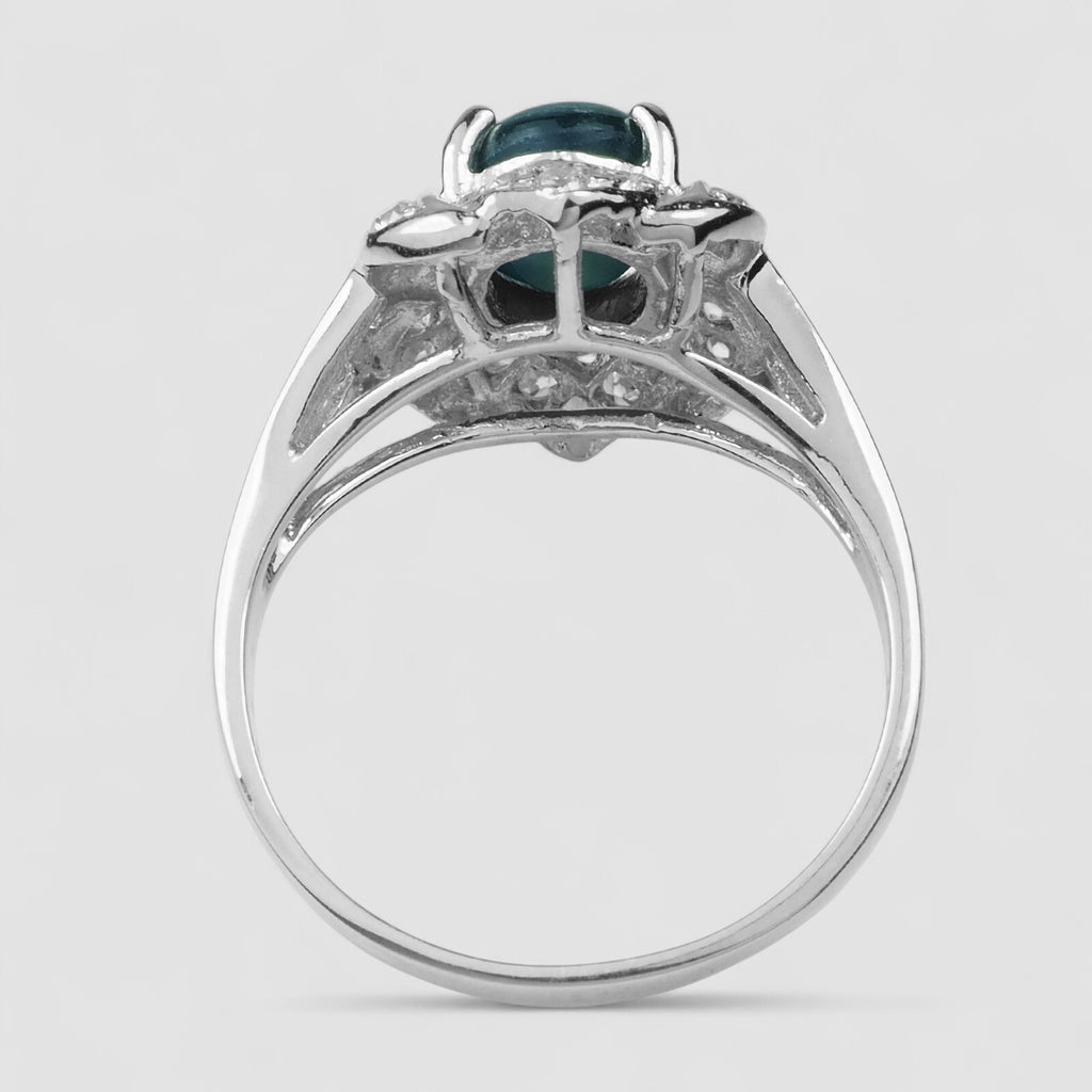 THAILAND 6-RAY BLUE STAR SAPPHIRE 925 STERLING SILVER RINGS