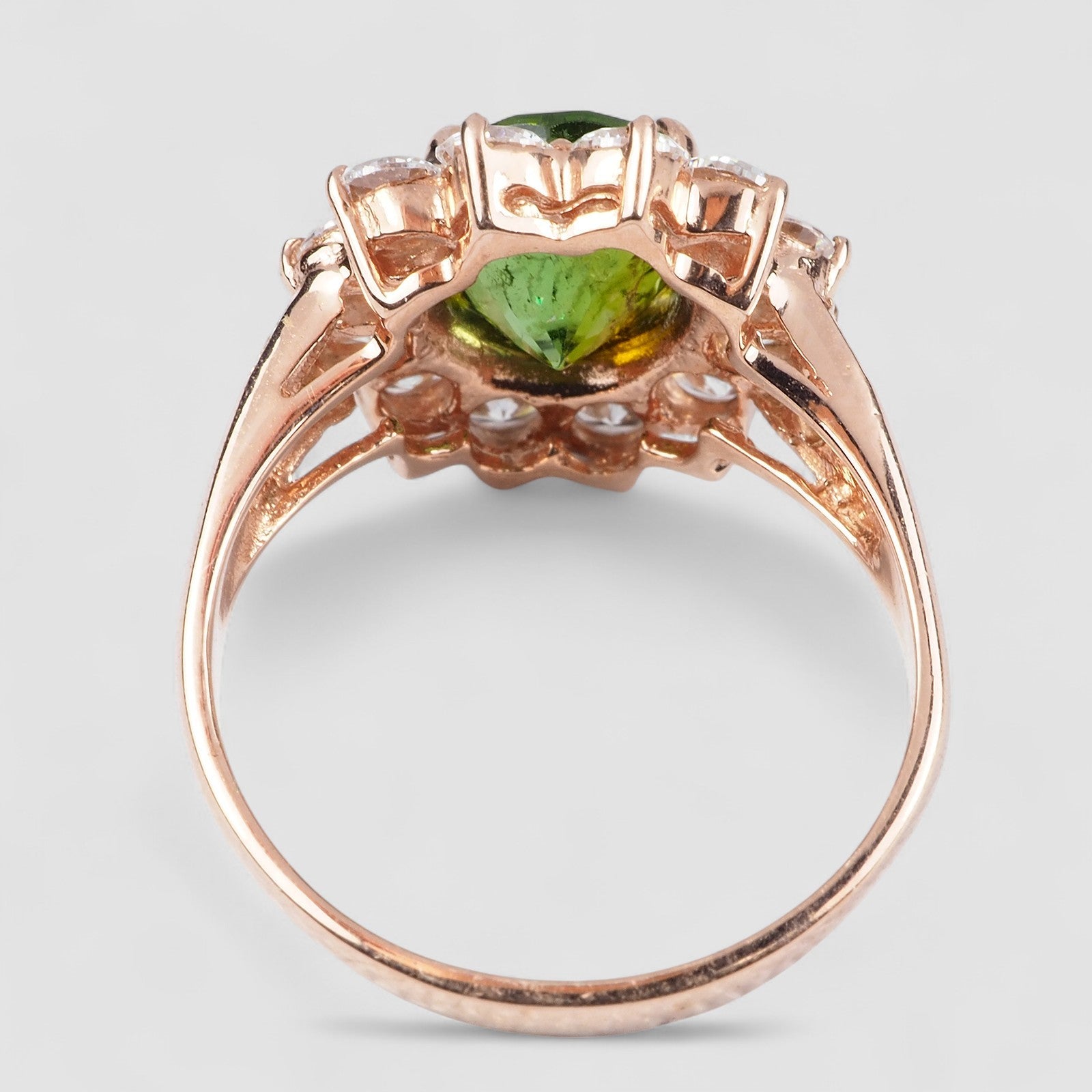 GREEN TOURMALINE 925 STERLING SILVER HANDMADE RING