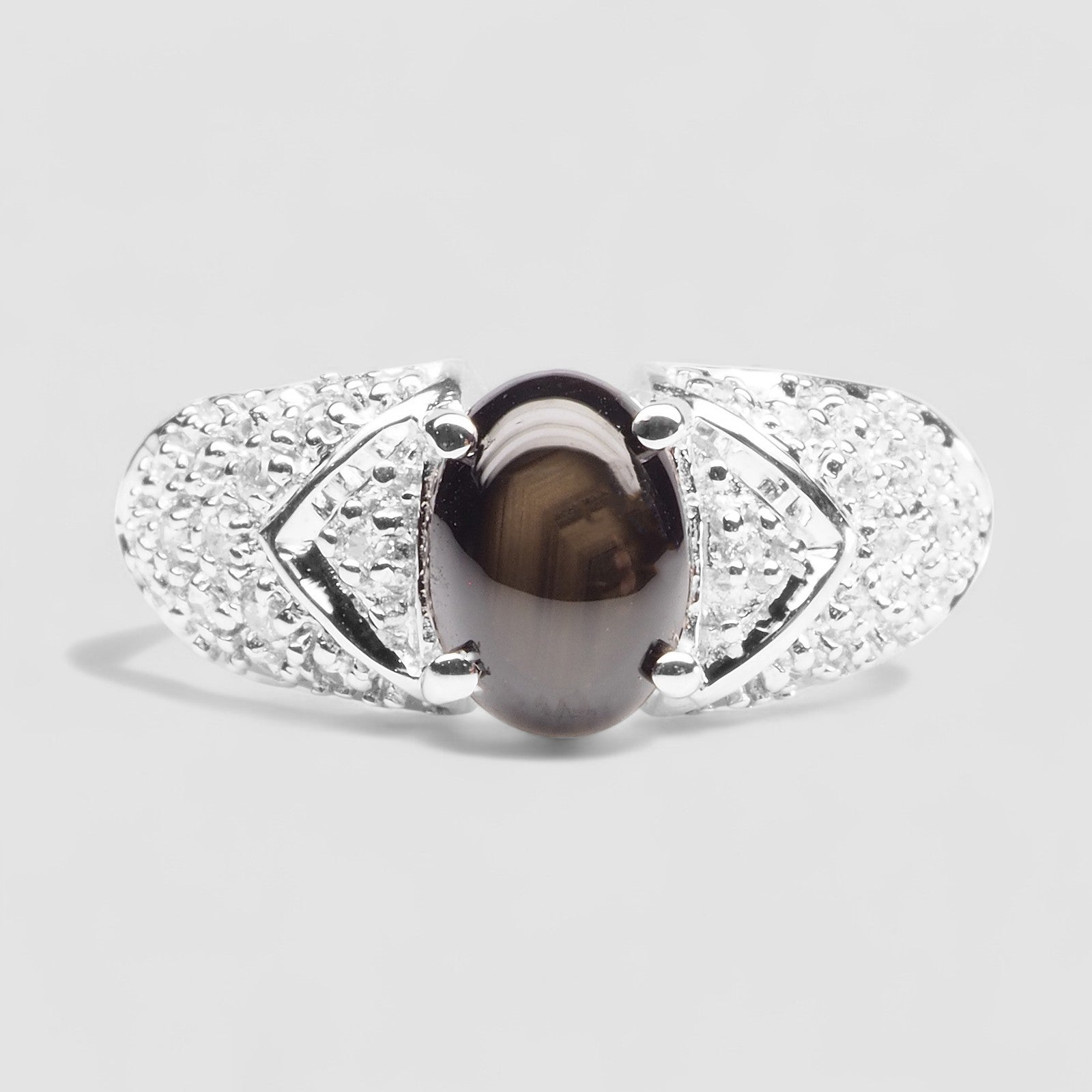 Black Star Sapphire 925 Sterling Silver Ring