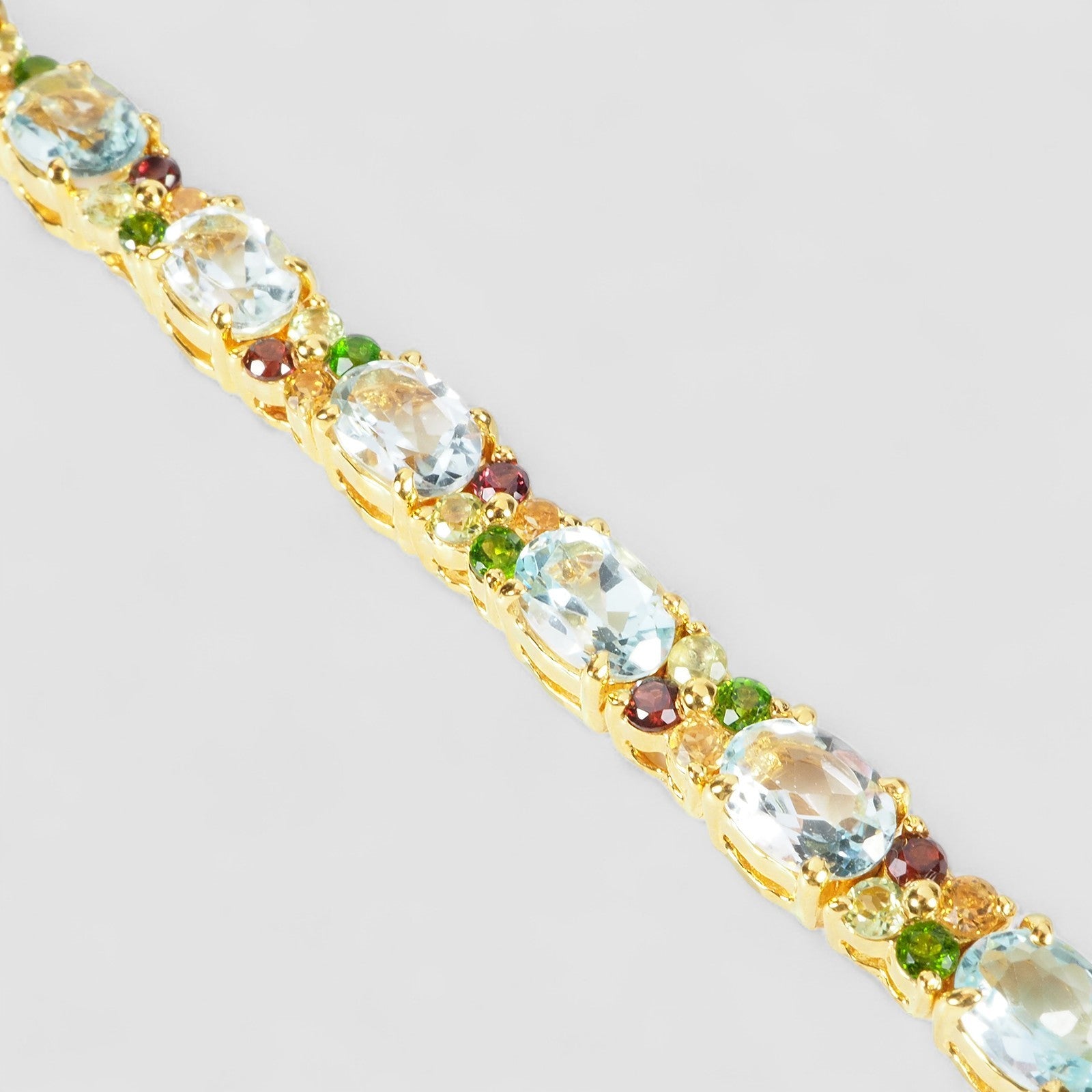 Blue Aquamarine 925 Sterling Silver 24K Gold Bracelets, Dainty Minimalist Everyday Bracelets
