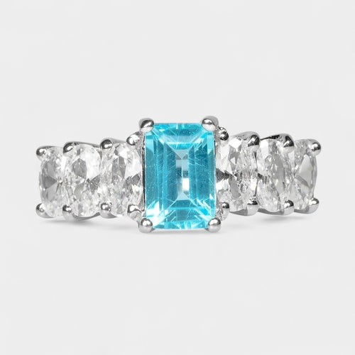 Blue Apatite 925 Sterling Silver Ring