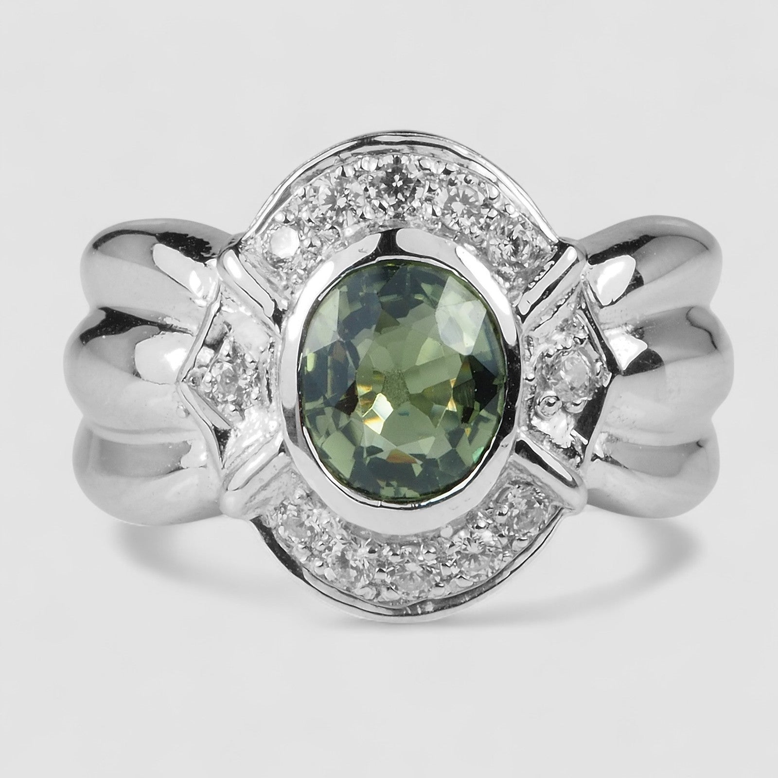 Green Tourmaline 925 Sterling Silver Ring