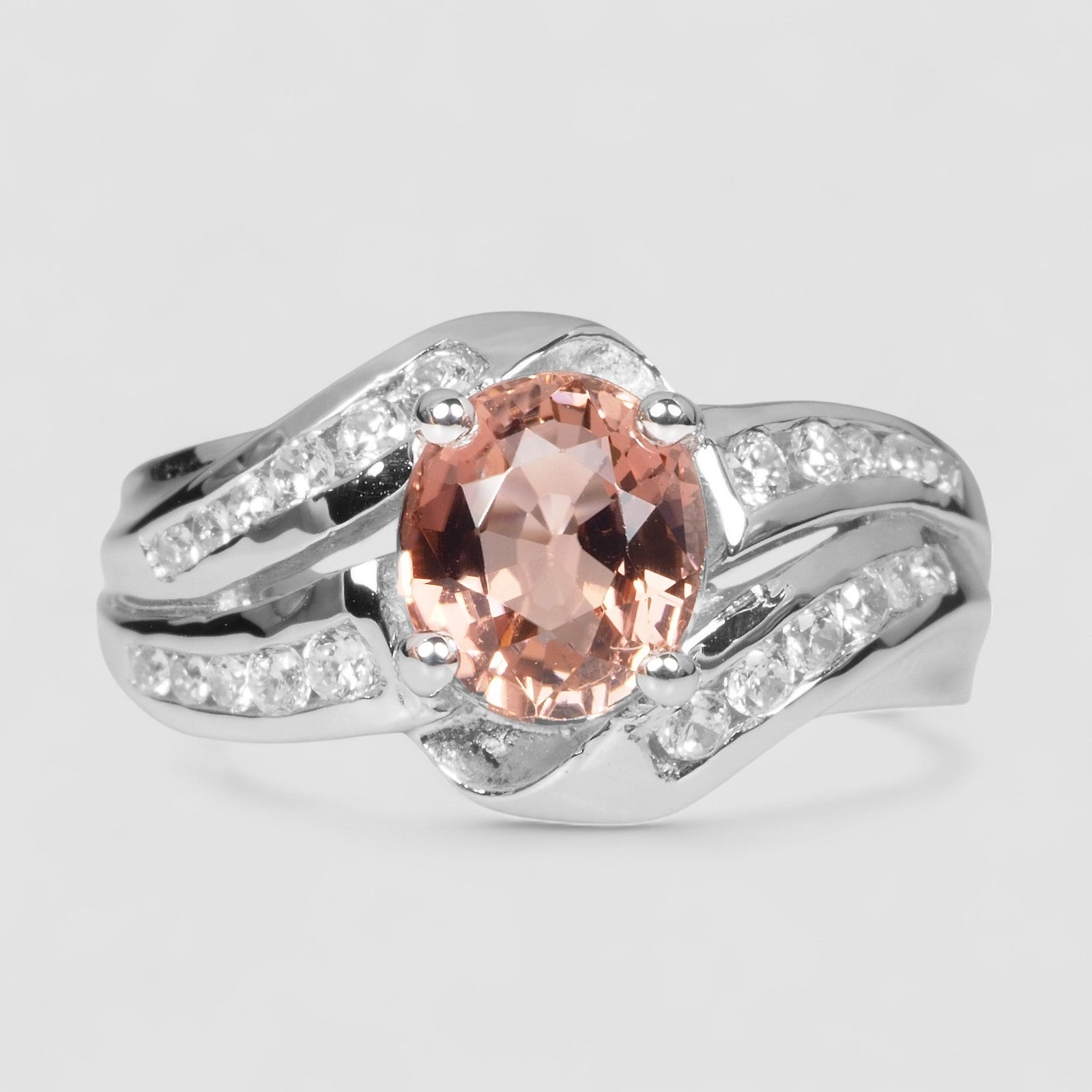 Pink Tourmaline 925 Sterling Silver Ring