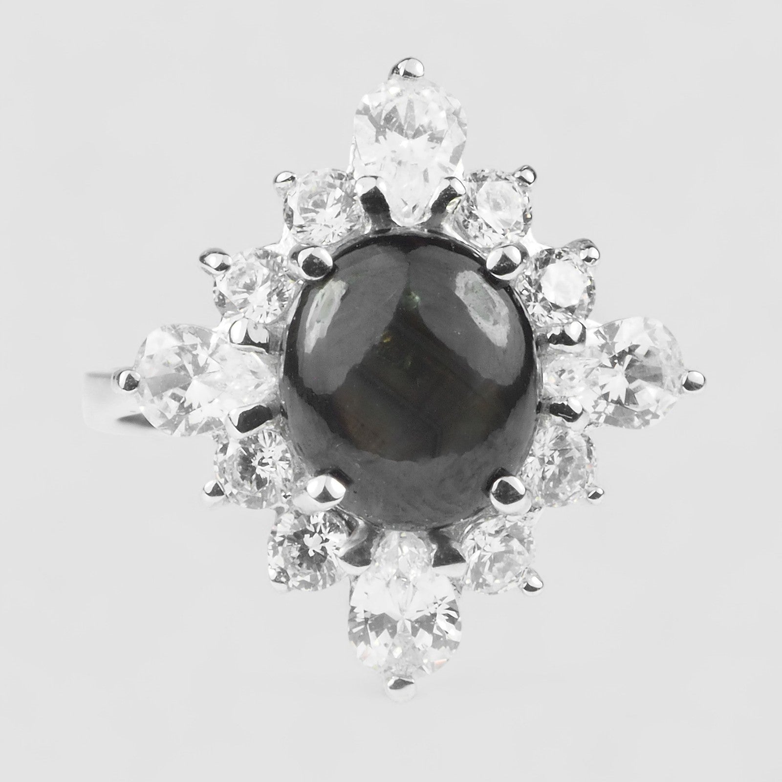 Black Star Sapphire 925 Sterling Silver Ring