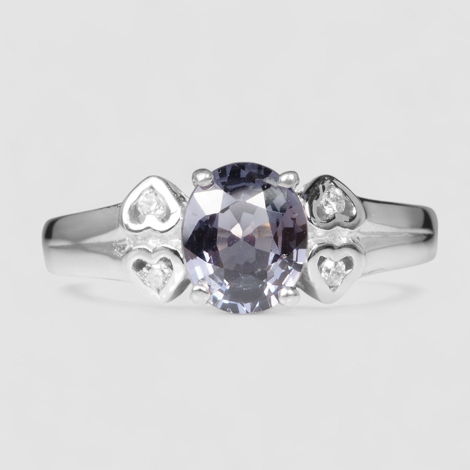 Gray Spinel 925 Sterling Silver Ring