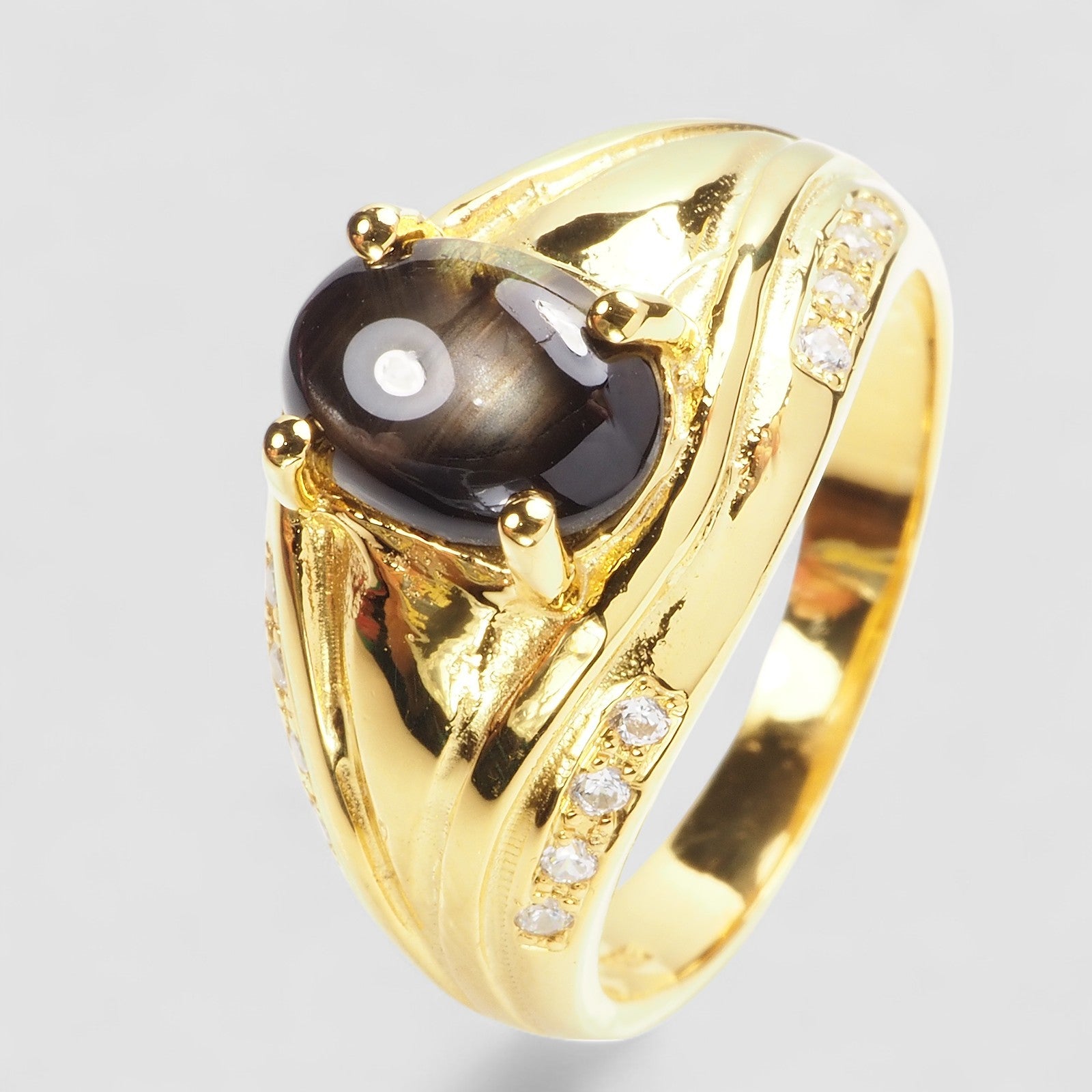 Black Star Sapphire 925 Sterling Silver Ring