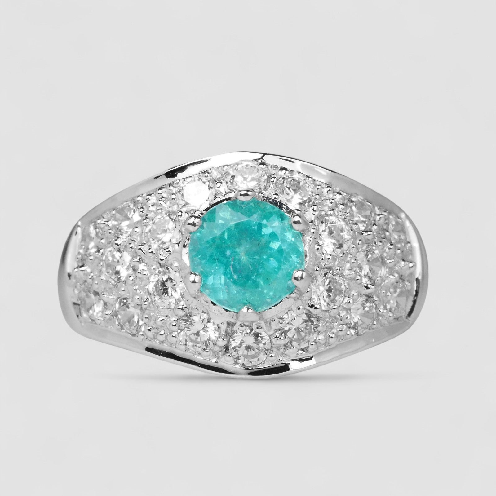 Neon Blue Apatite 925 Sterling Silver Ring