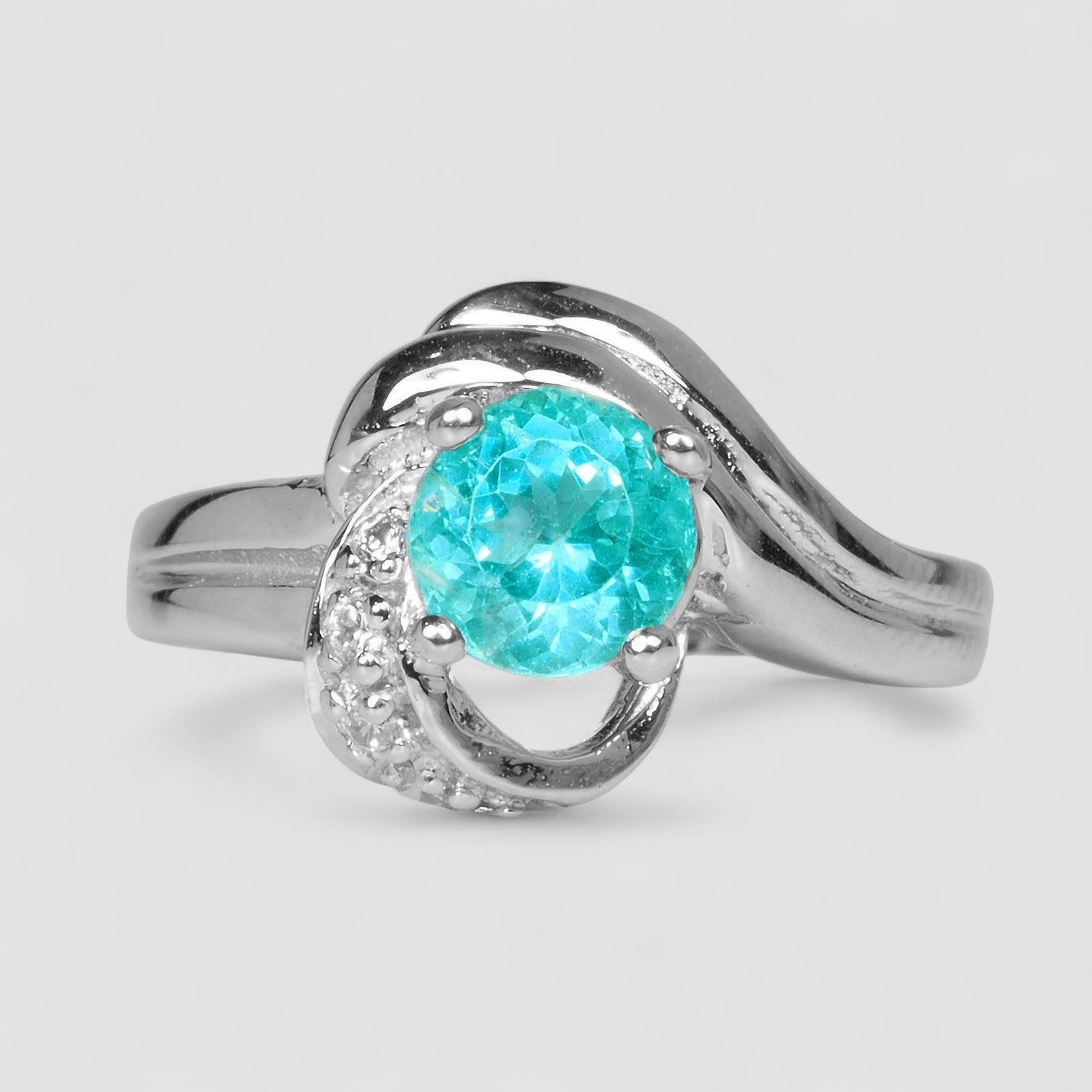 Blue Paraiba Tourmaline 925 Sterling Silver Ring