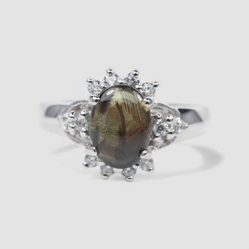 Black Star Sapphire 925 Sterling Silver Ring