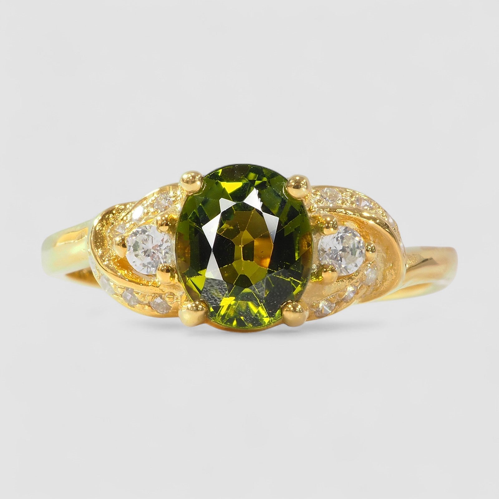 Green Tourmaline 925 Sterling Silver Ring