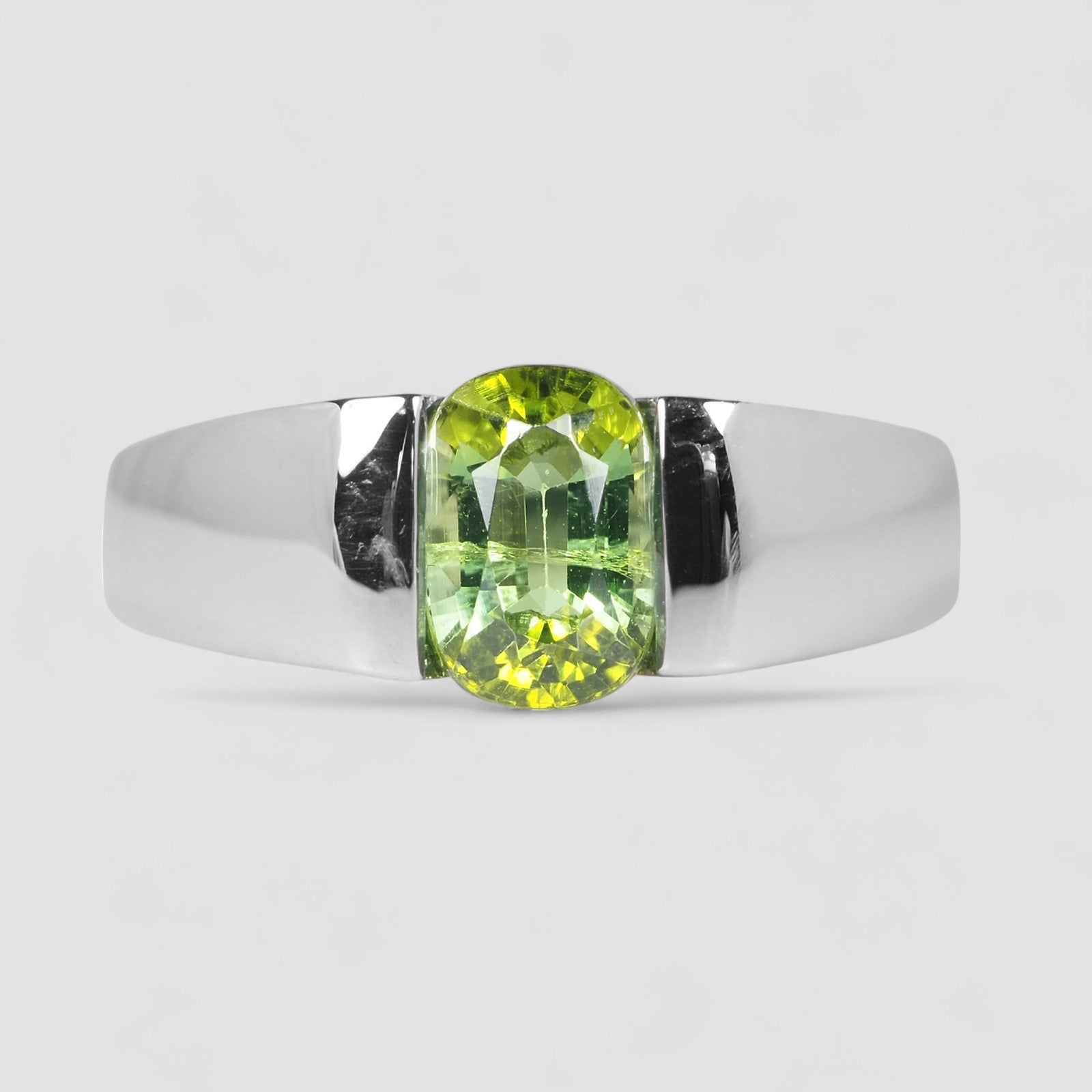 Green Tourmaline 925 Sterling Silver Ring