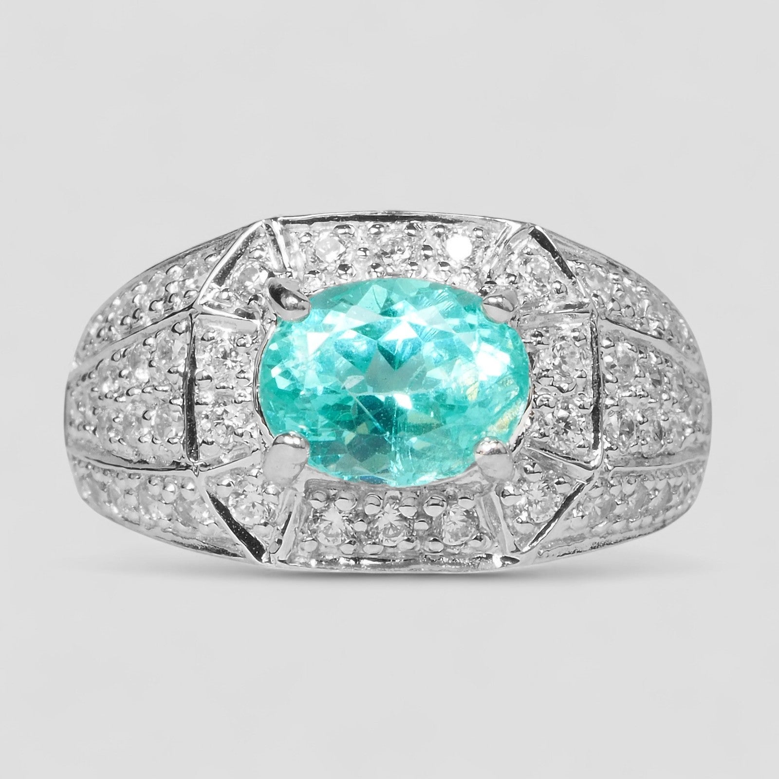 Blue Apatite 925 Sterling Silver Ring