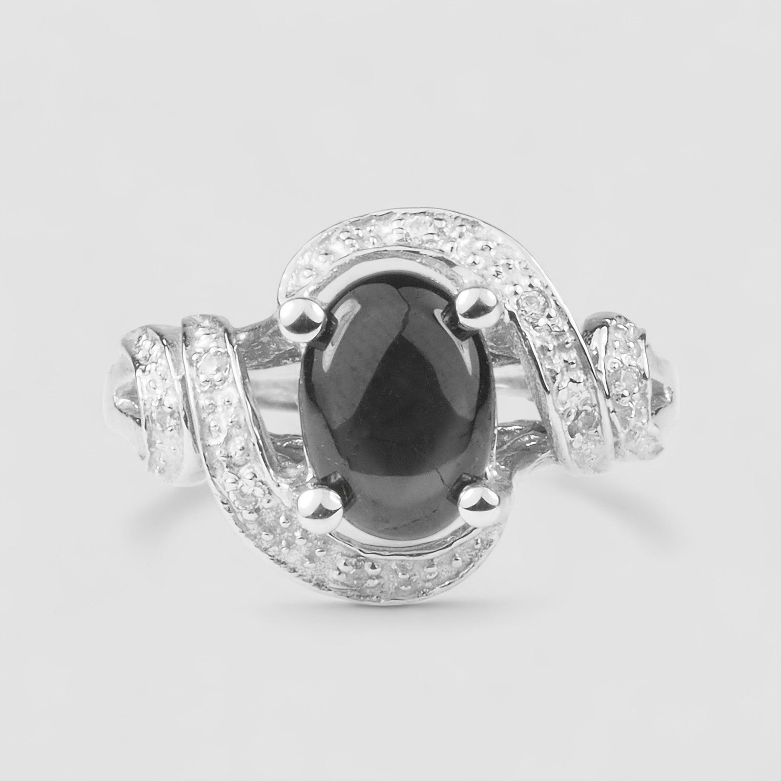 Black Star Sapphire 925 Sterling Silver Ring