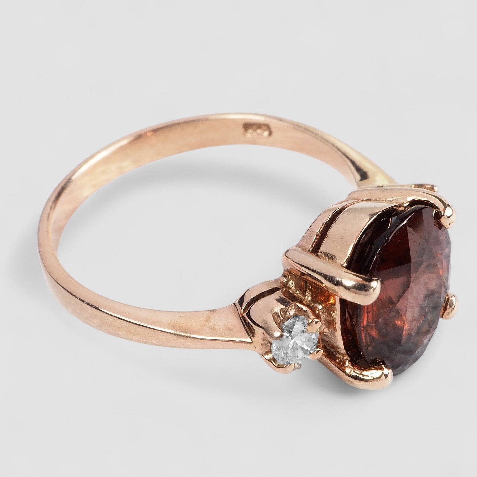 Red Zircon 925 Sterling Silver Ring