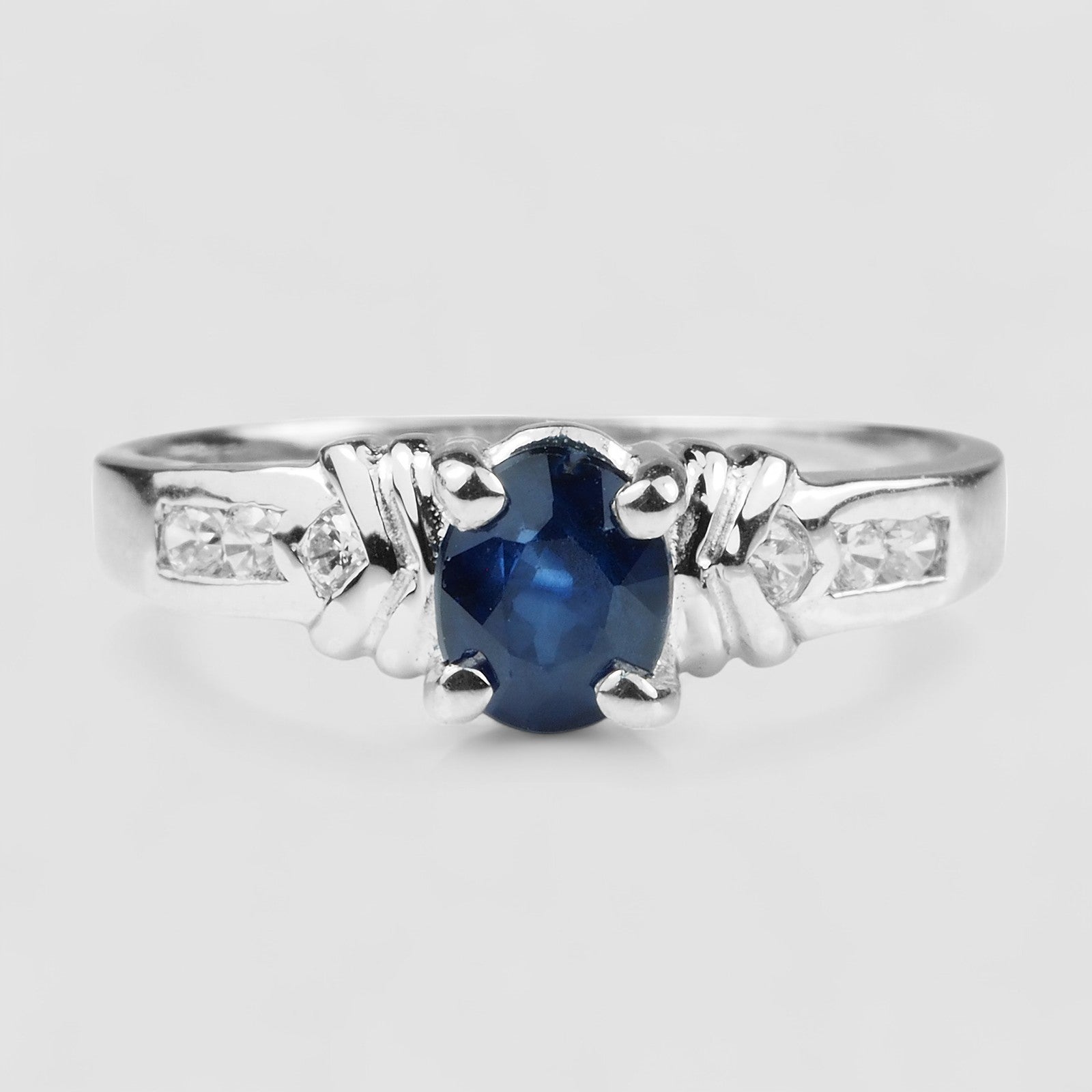 Dazzling Blue Sapphire 925 Sterling Silver Ring, Birthday Gift, Dainty Ring, Free Resizing