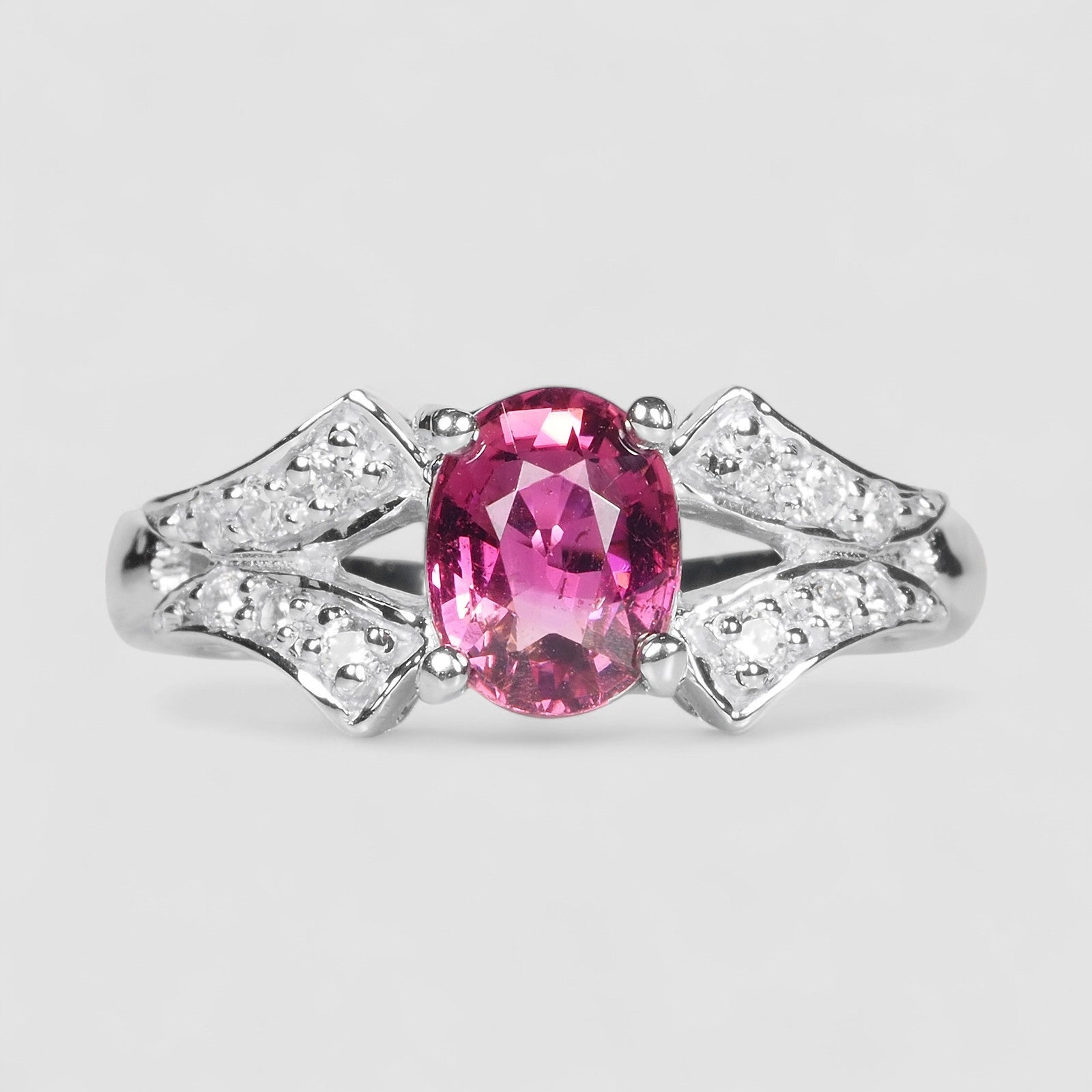 Pink Tourmaline 925 Sterling Silver Ring