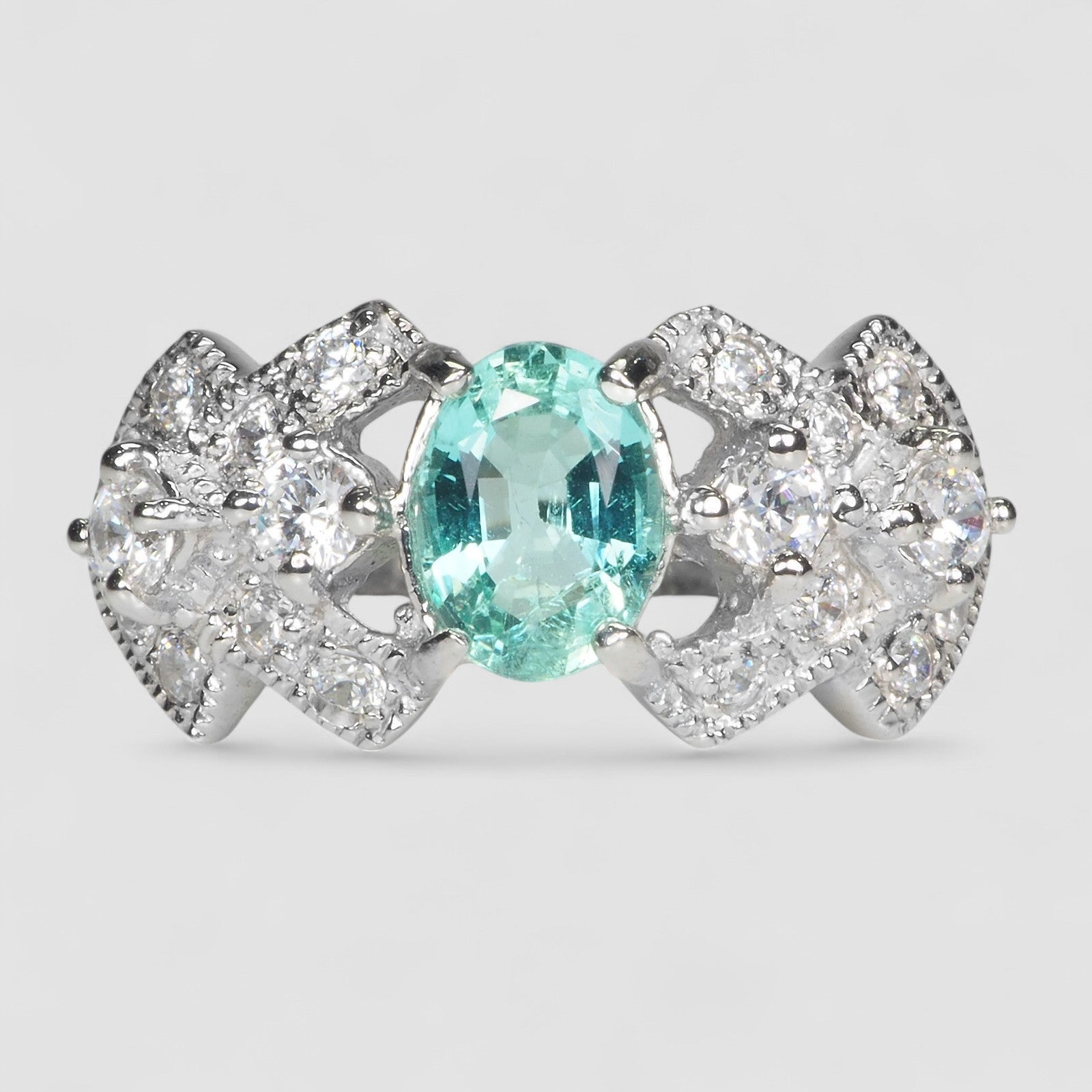 Green Emerald 925 Sterling Silver Ring