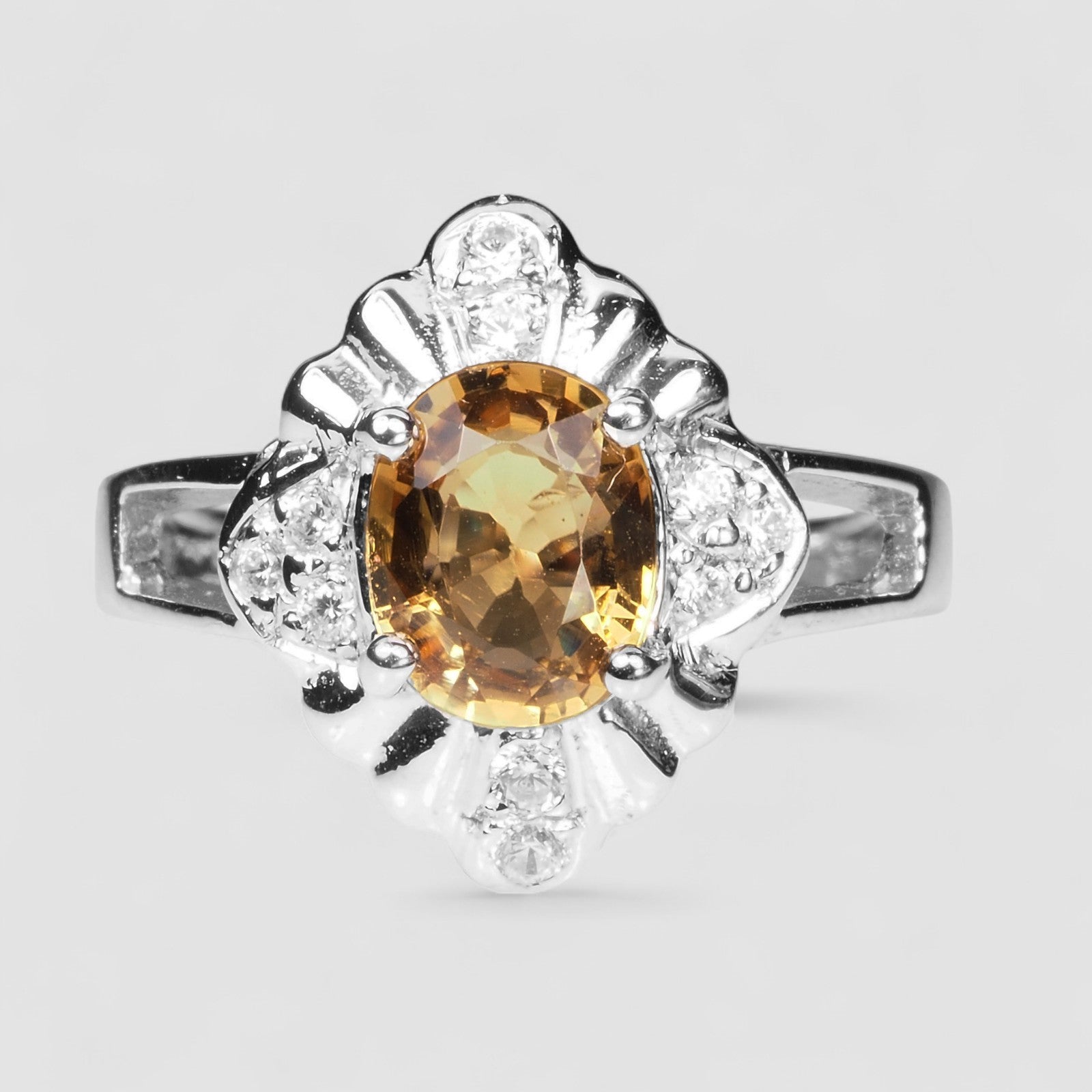 Champagne Tourmaline 925 Sterling Silver Ring