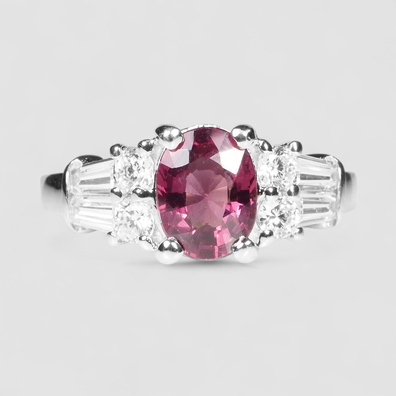 Pink Rhodolite Garnet 925 Sterling Silver Ring