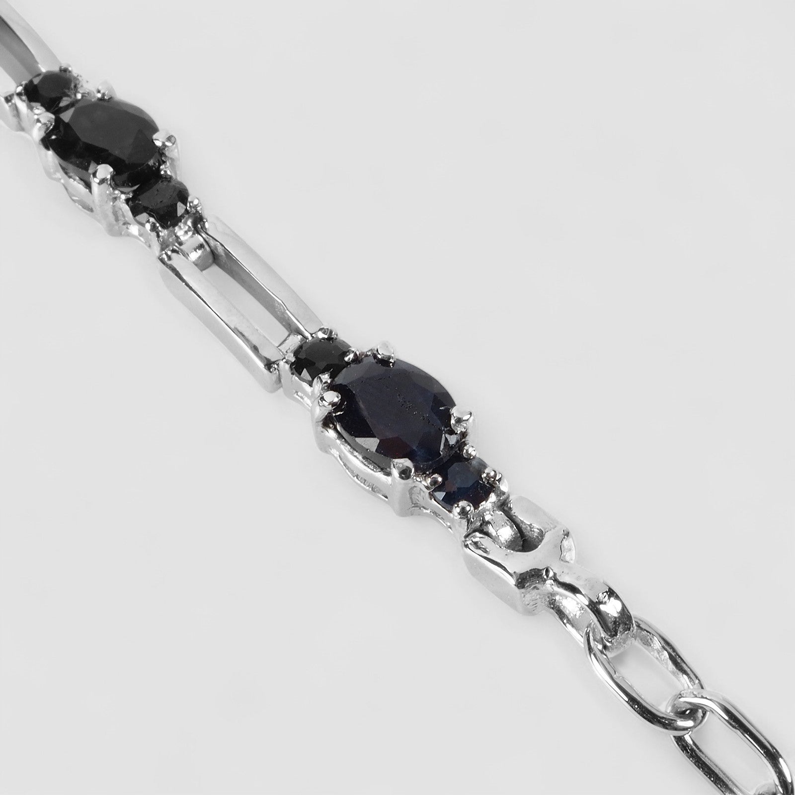 Blue Sapphire 925 Sterling Silver Bracelets, Natural Gemstone, Minimalist Bracelets