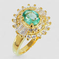 Vivid Green Emerald Handmade Ring