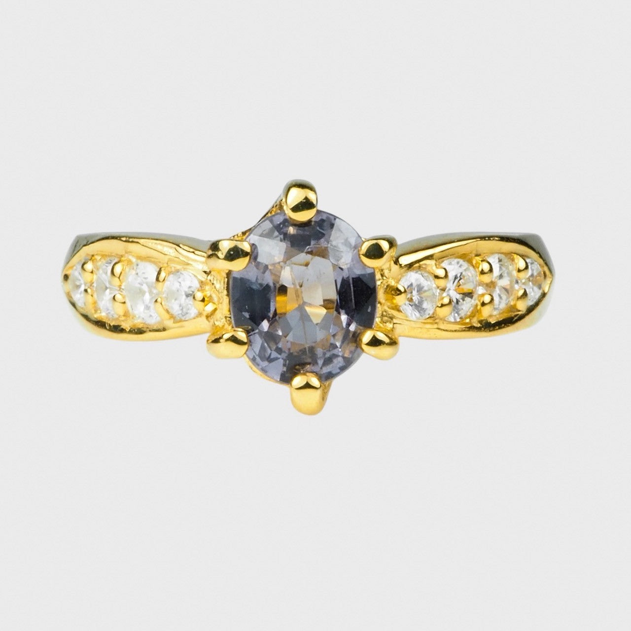 Gray Spinel 925 Sterling Silver Ring