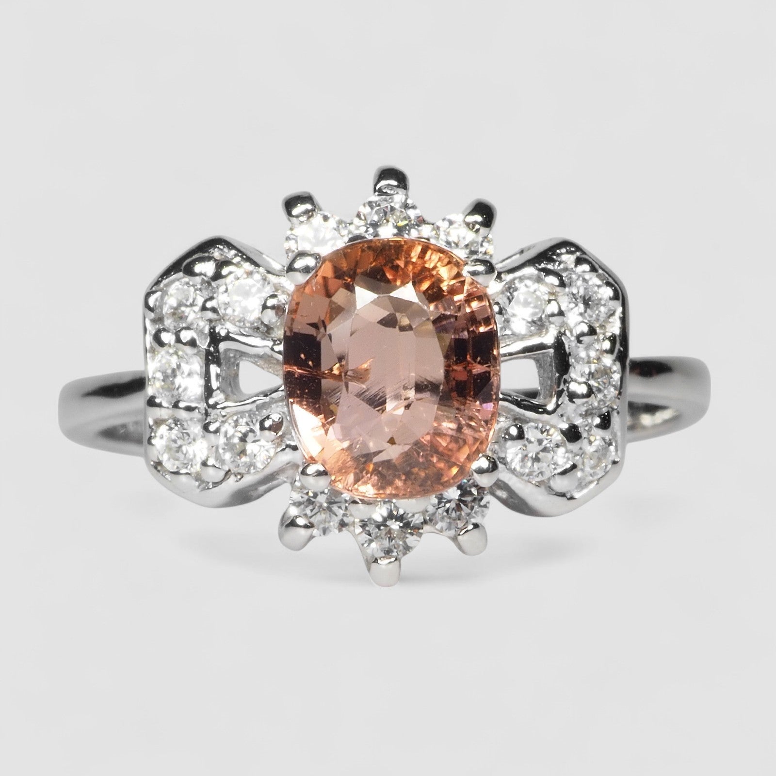 Champagne Tourmaline 925 Sterling Silver Ring