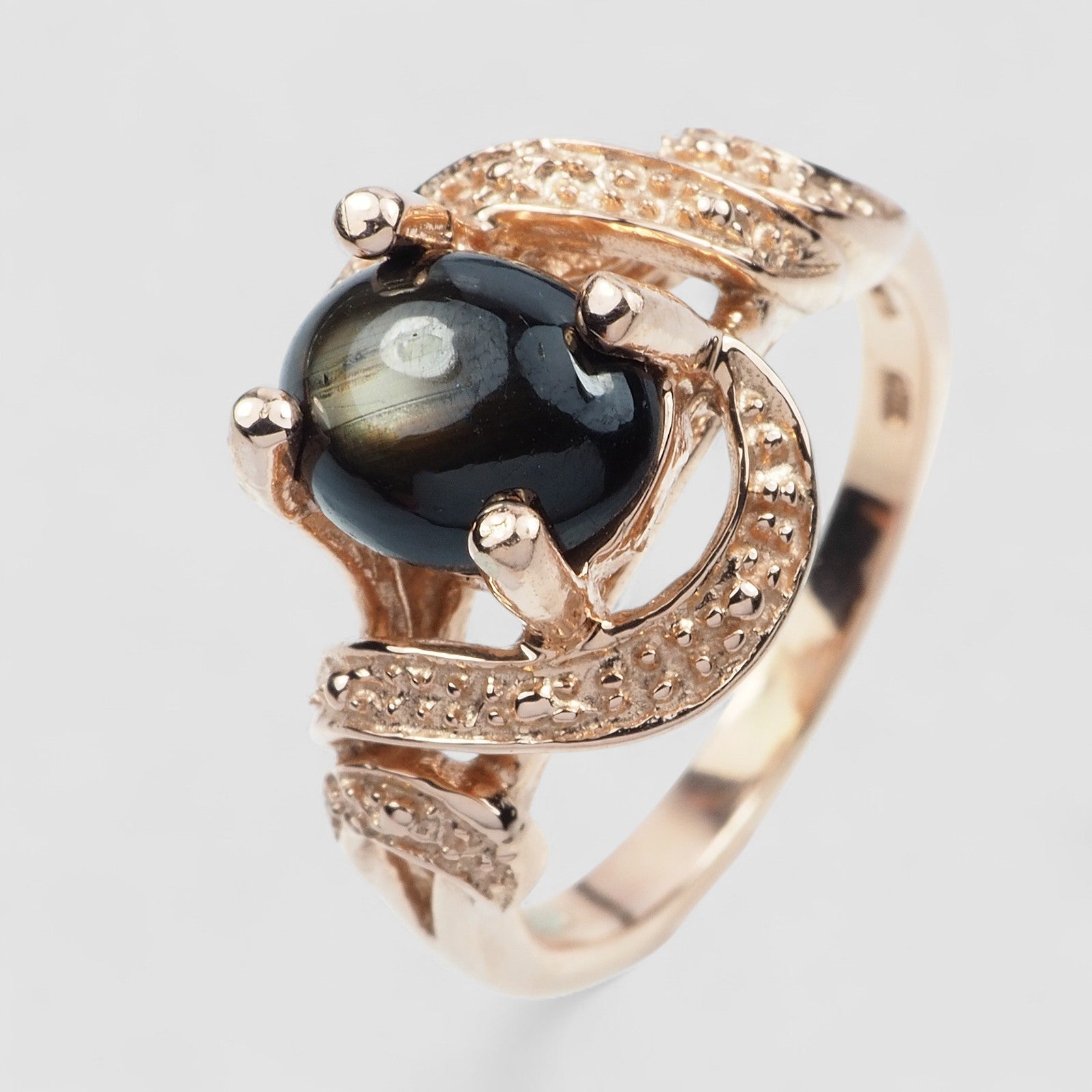 Black Star Sapphire 925 Sterling Silver Ring, Minimalist Everyday Gemstone Ring, Gift for Her, Free Resizing